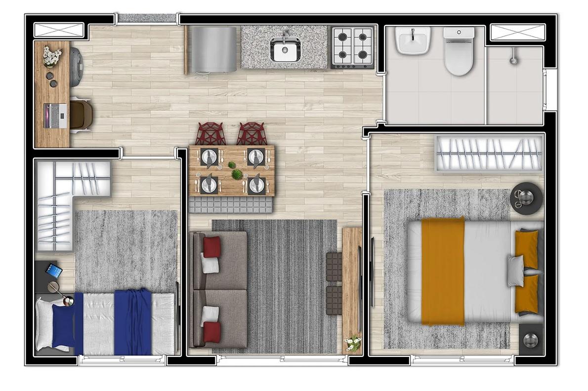 Casa, 2 quartos, 2434 m² - Foto 23