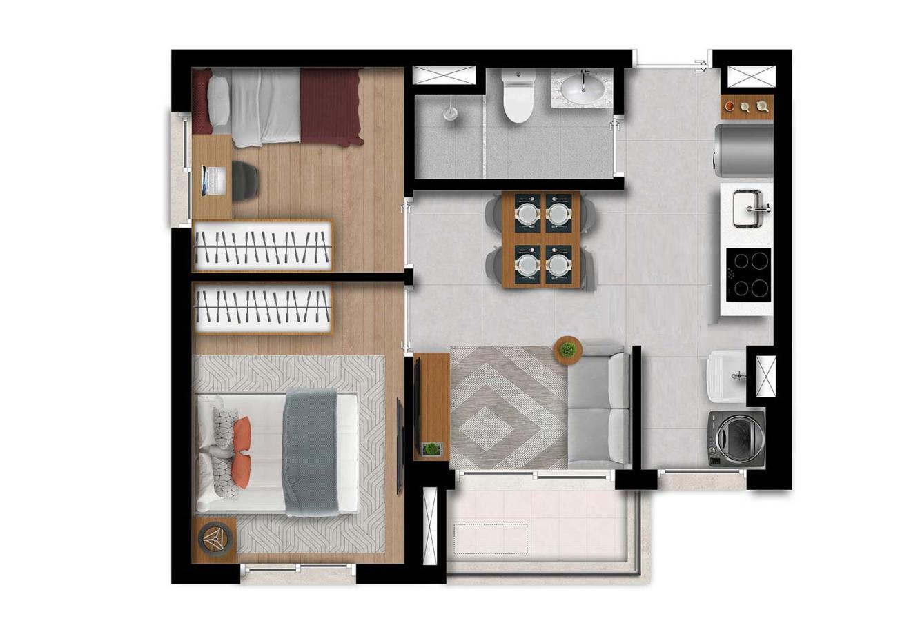 Apartamento, 2 quartos, 2440 m² - Foto 22