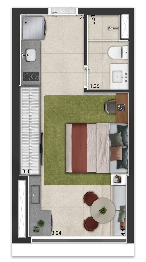 Apartamento, 1 quarto, 2637 m² - Foto 22
