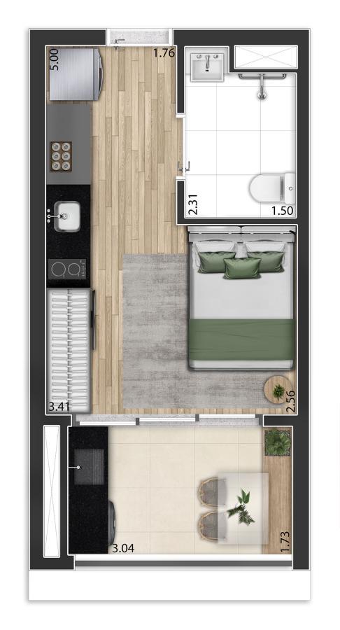 Apartamento, 1 quarto, 2637 m² - Foto 24