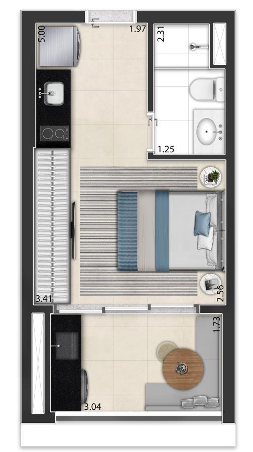 Apartamento, 1 quarto, 2637 m² - Foto 23