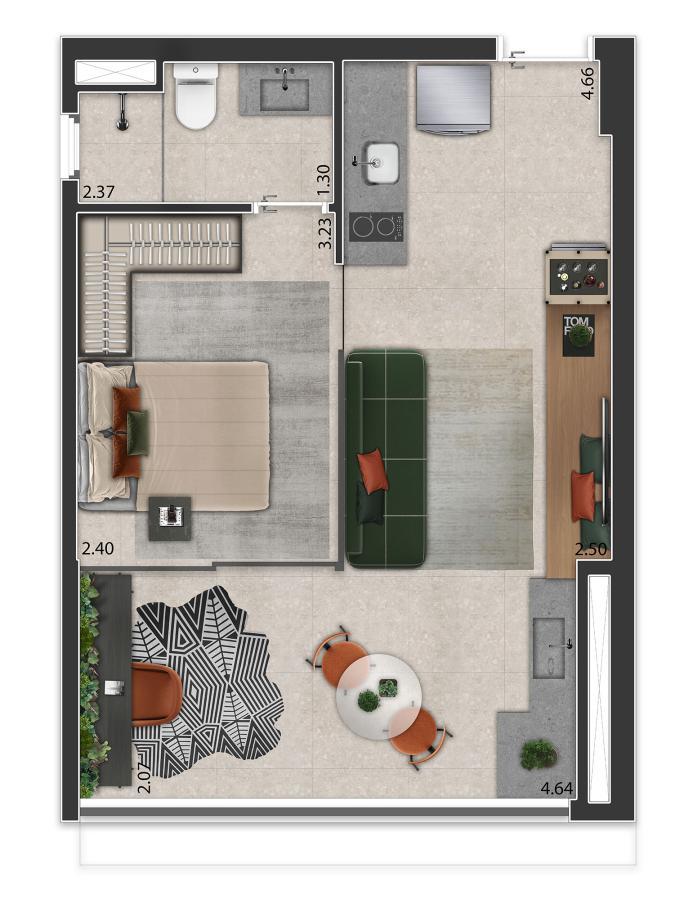 Apartamento, 1 quarto, 2637 m² - Foto 25