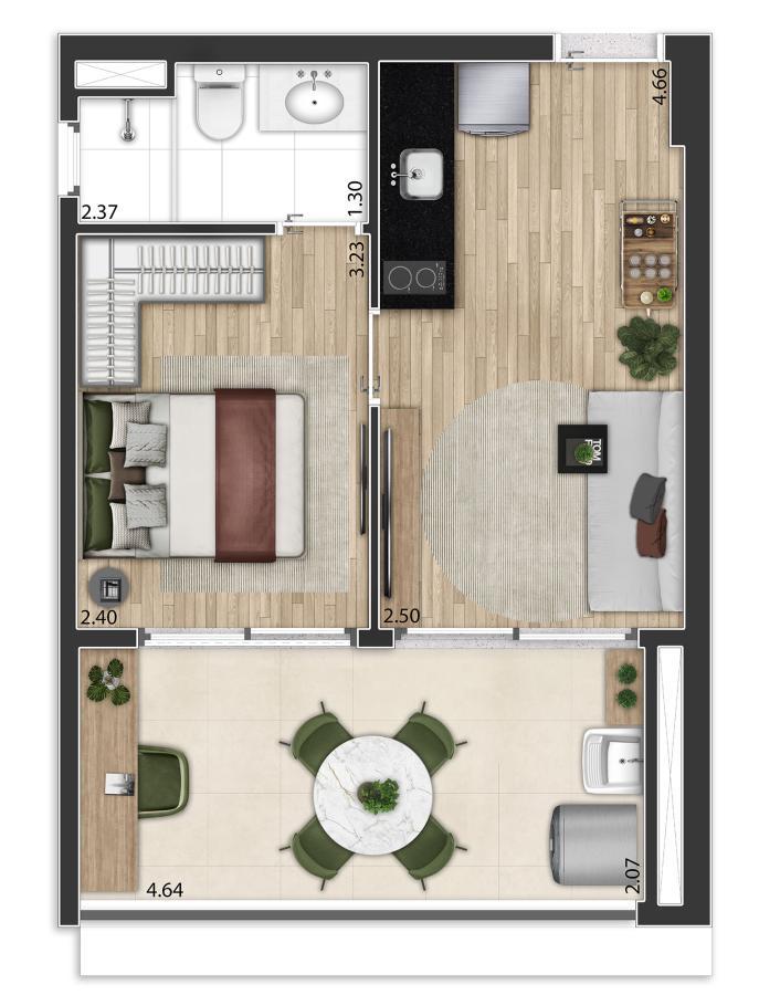 Apartamento, 1 quarto, 2637 m² - Foto 27