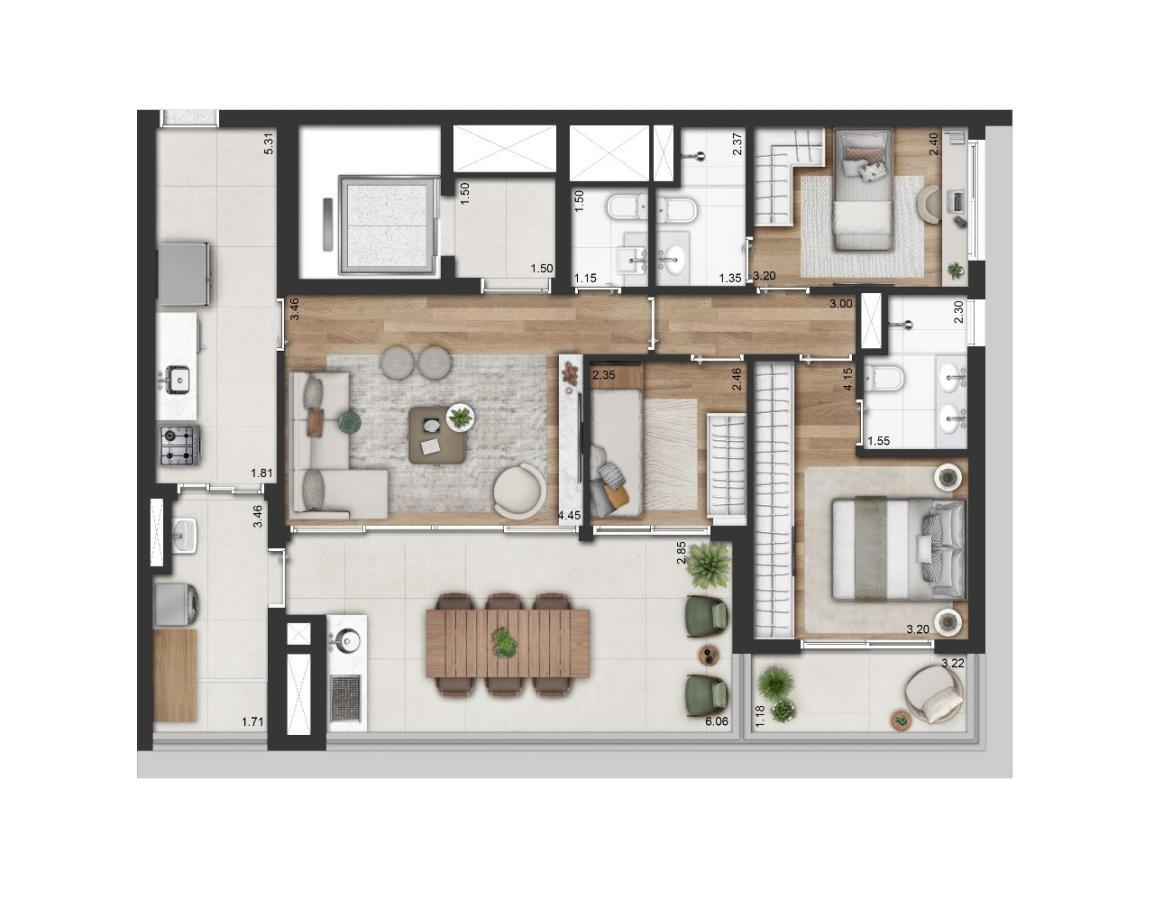Apartamento, 4 quartos, 112178 m² - Foto 45