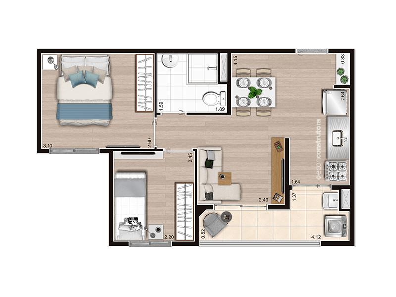 Casa, 2 quartos, 4150 m² - Foto 26