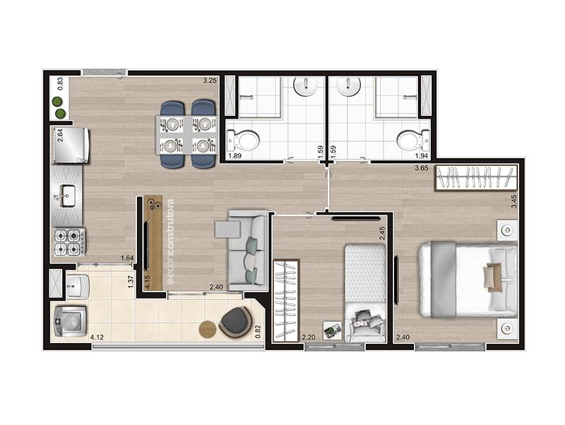 Casa, 2 quartos, 4150 m² - Foto 28