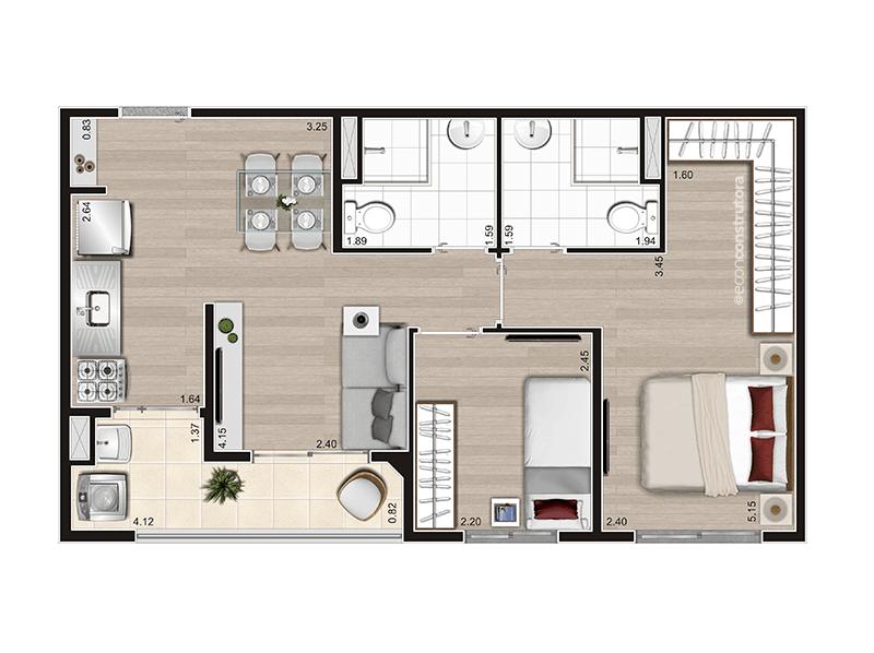 Casa, 2 quartos, 4150 m² - Foto 29