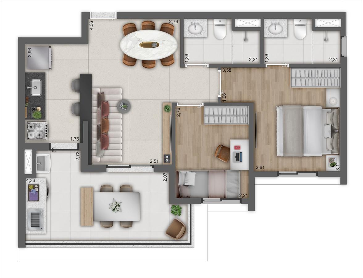 Apartamento, 3 quartos, 5769 m² - Foto 27