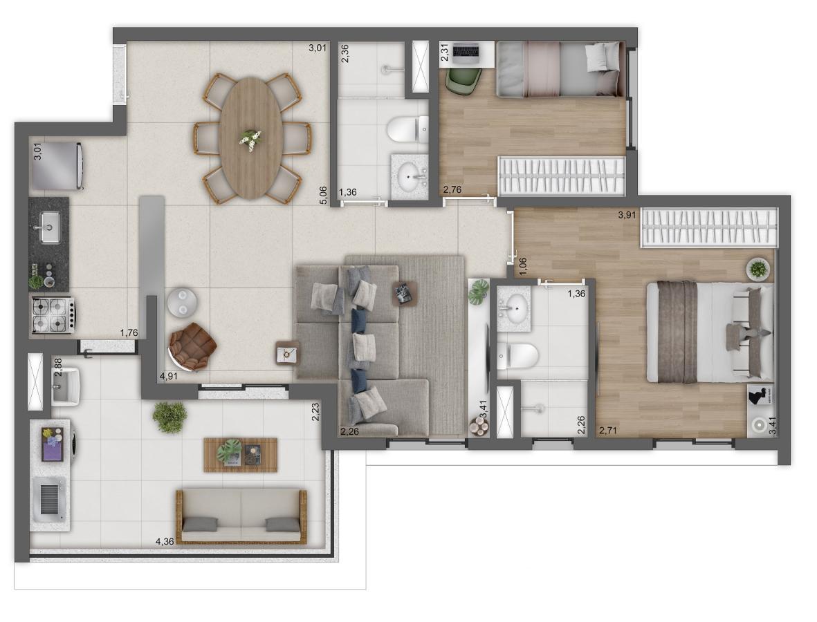 Apartamento, 3 quartos, 5769 m² - Foto 29