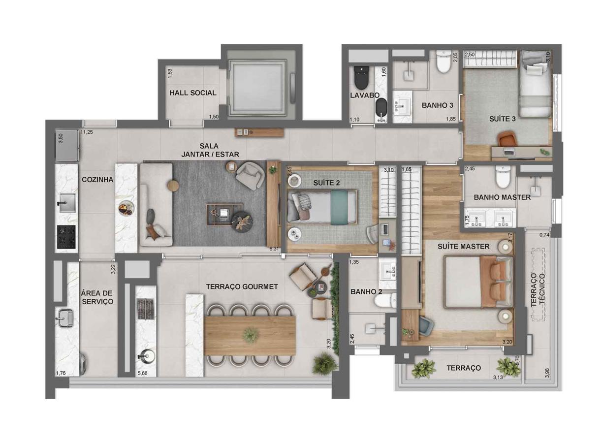 Apartamento, 3 quartos, 22119 m² - Foto 33
