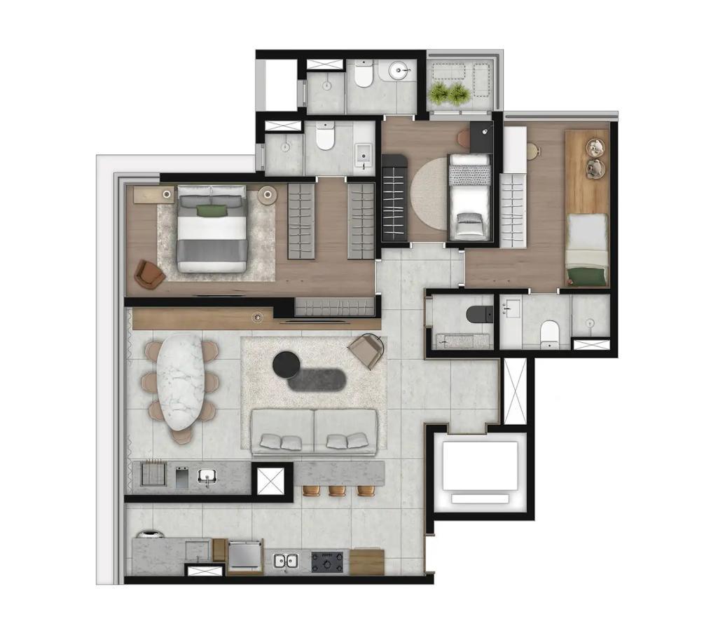 Apartamento, 3 quartos, 24105 m² - Foto 63