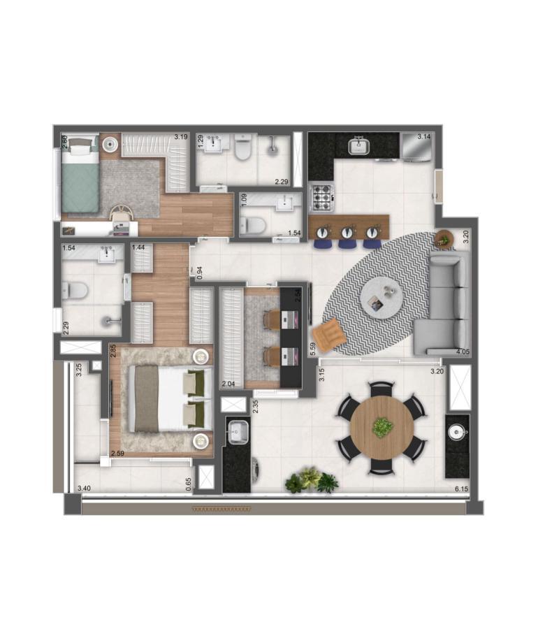 Apartamento, 3 quartos, 4093 m² - Foto 33