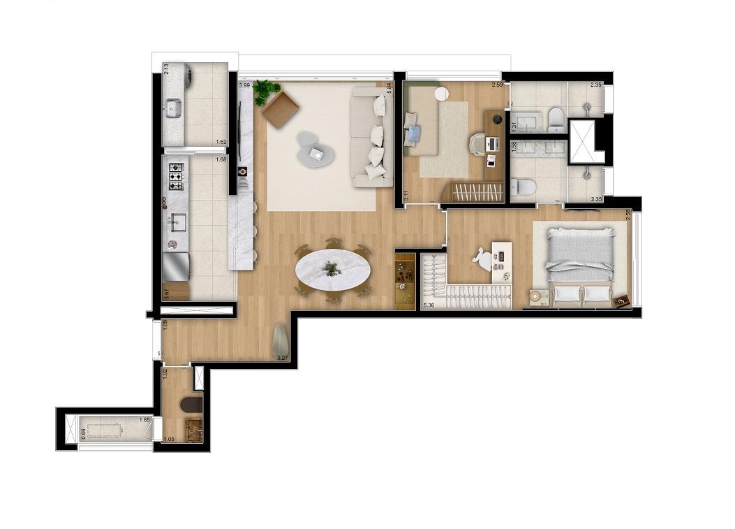 Apartamento, 2 quartos, 5288 m² - Foto 24