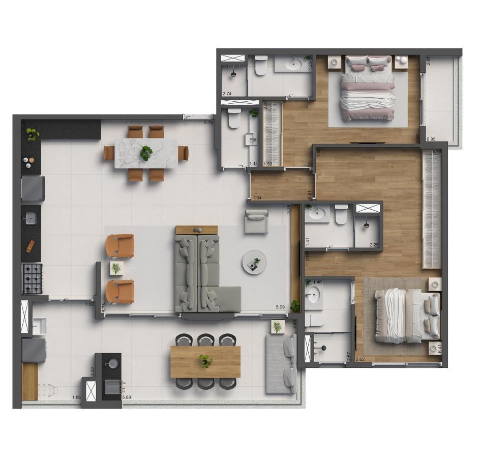 Apartamento, 3 quartos, 63122 m² - Foto 34