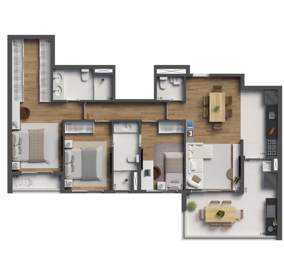 Apartamento, 3 quartos, 63122 m² - Foto 33