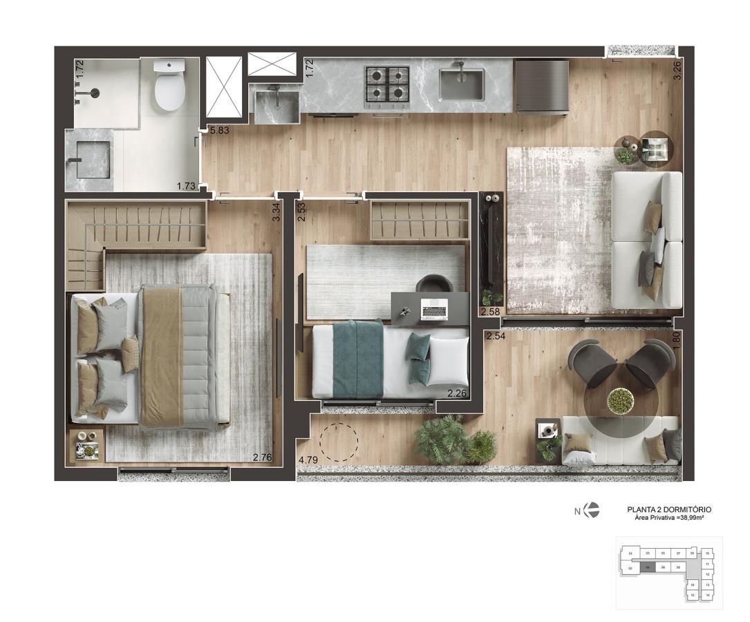 Apartamento, 2 quartos, 2963 m² - Foto 45