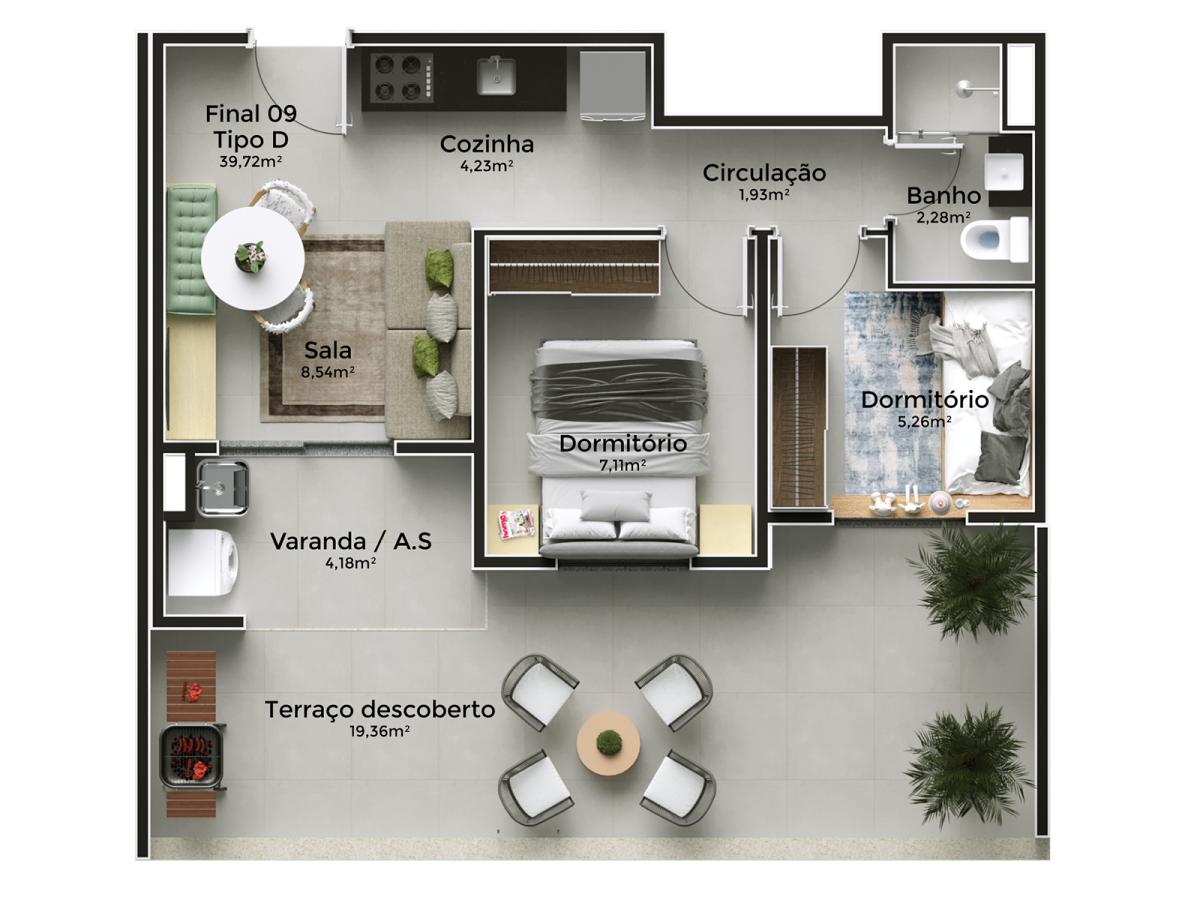 Apartamento, 2 quartos, 2469 m² - Foto 37