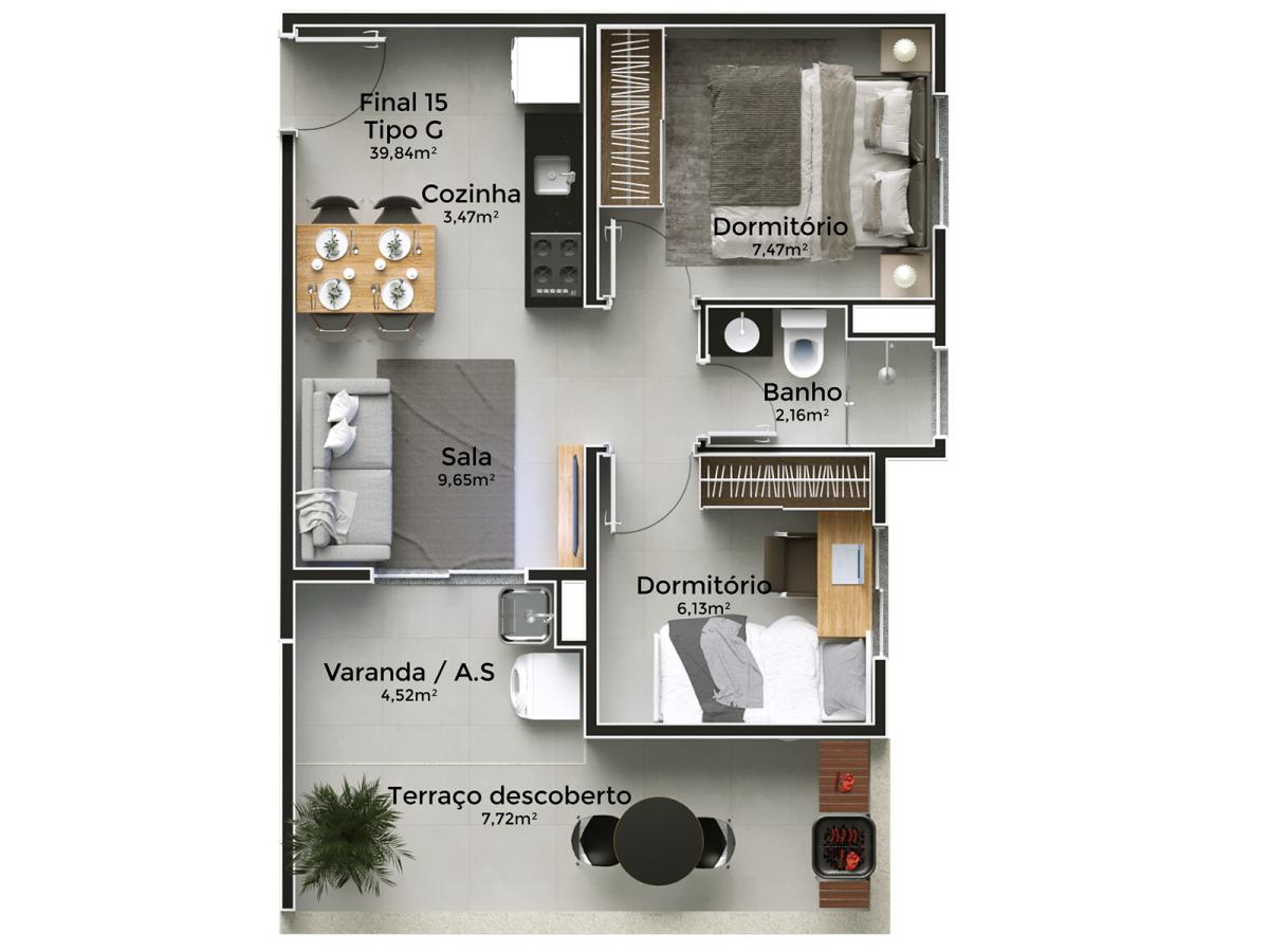 Apartamento, 2 quartos, 2469 m² - Foto 38