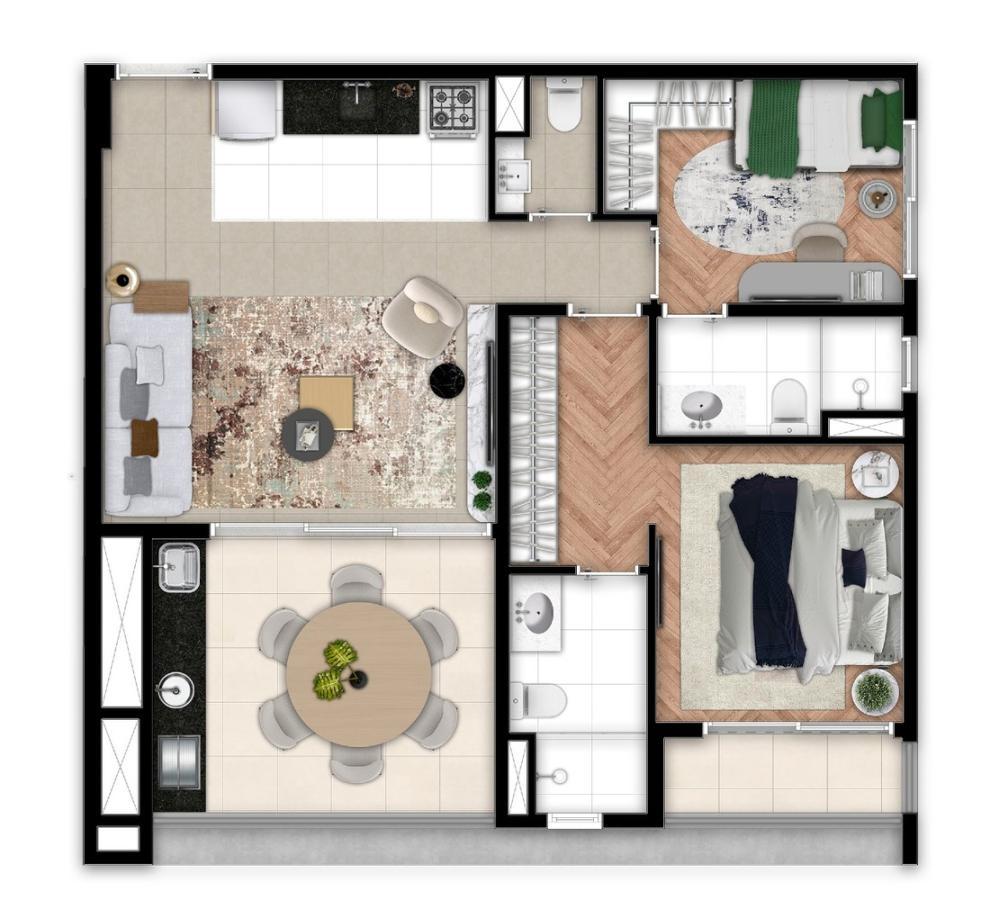 Apartamento, 2 quartos, 48125 m² - Foto 56