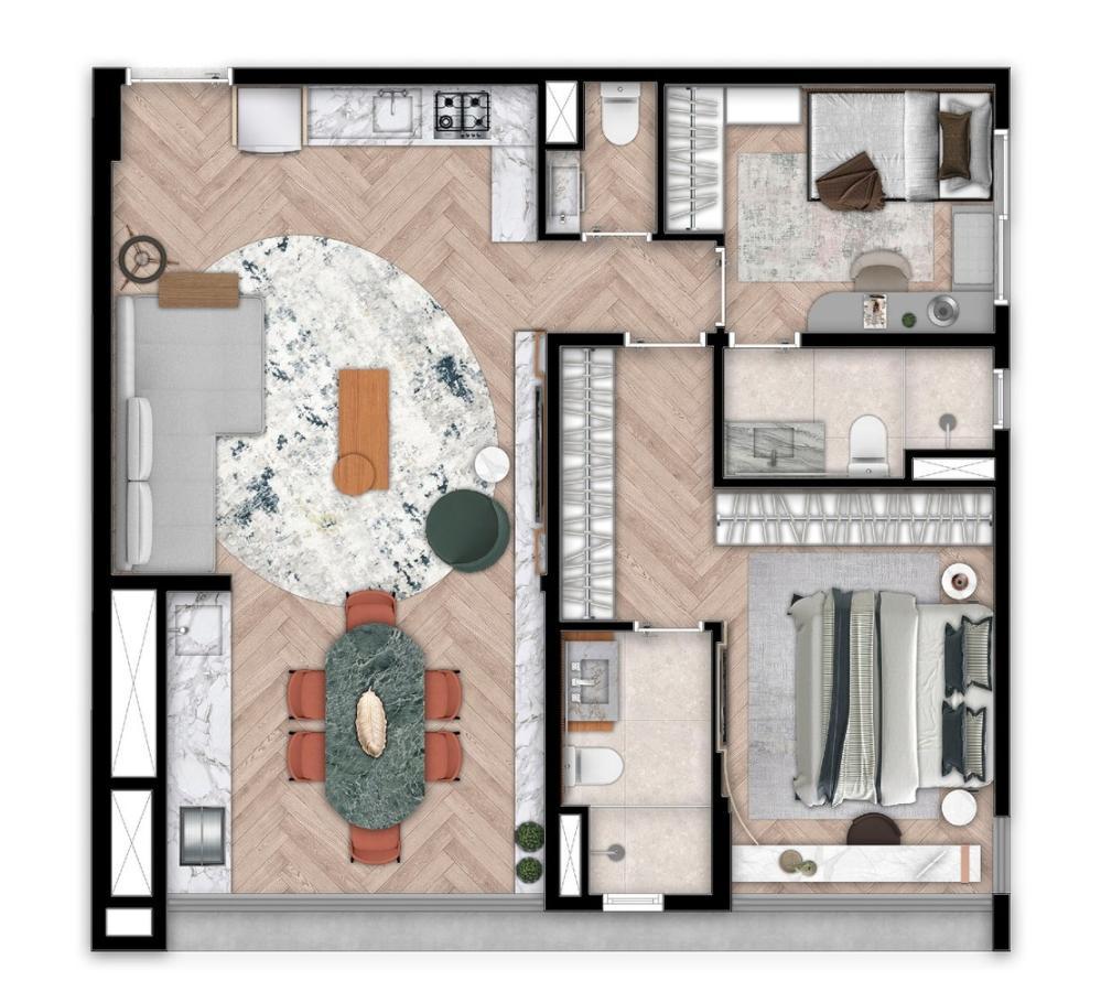 Apartamento, 2 quartos, 48125 m² - Foto 57