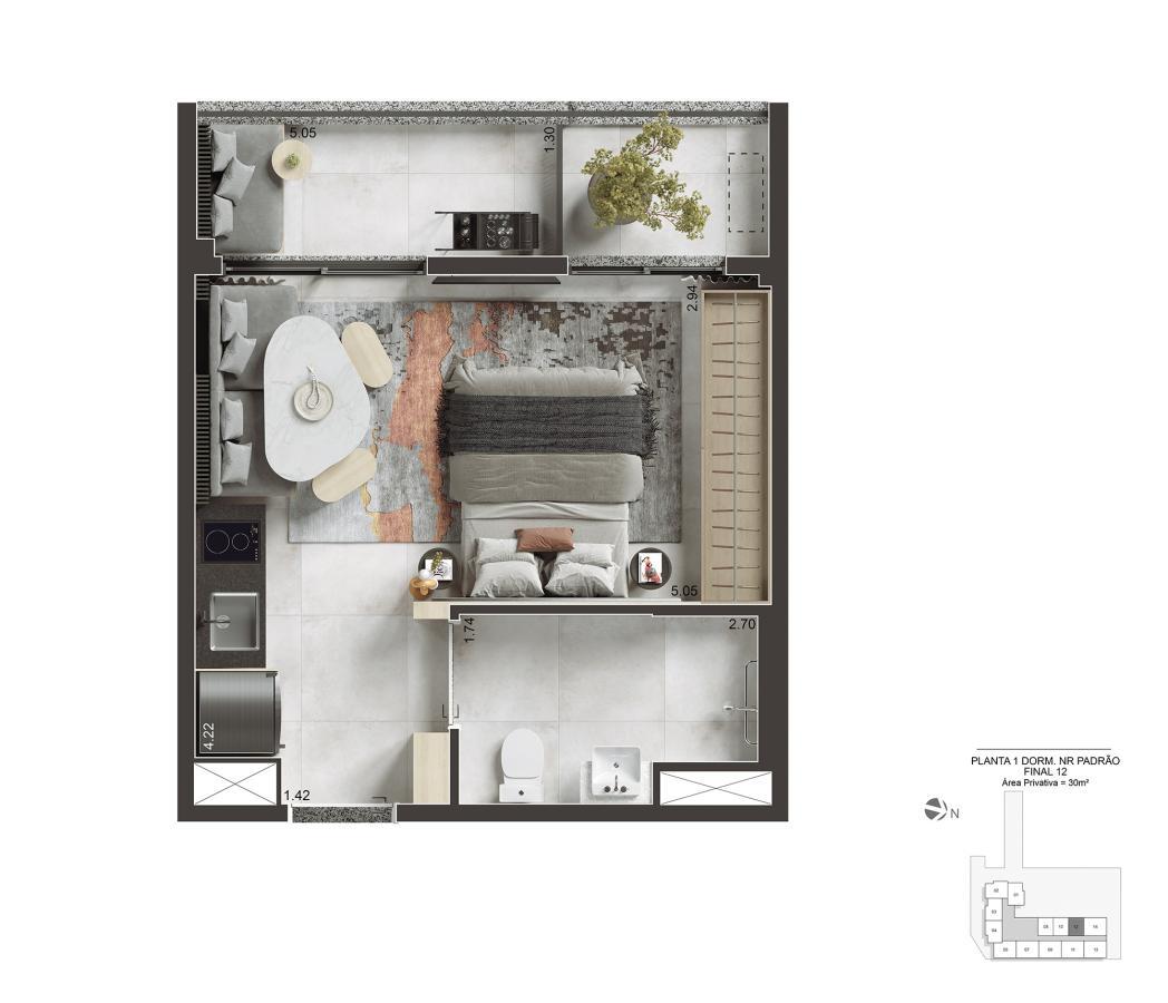Apartamento, 2 quartos, 3042 m² - Foto 35