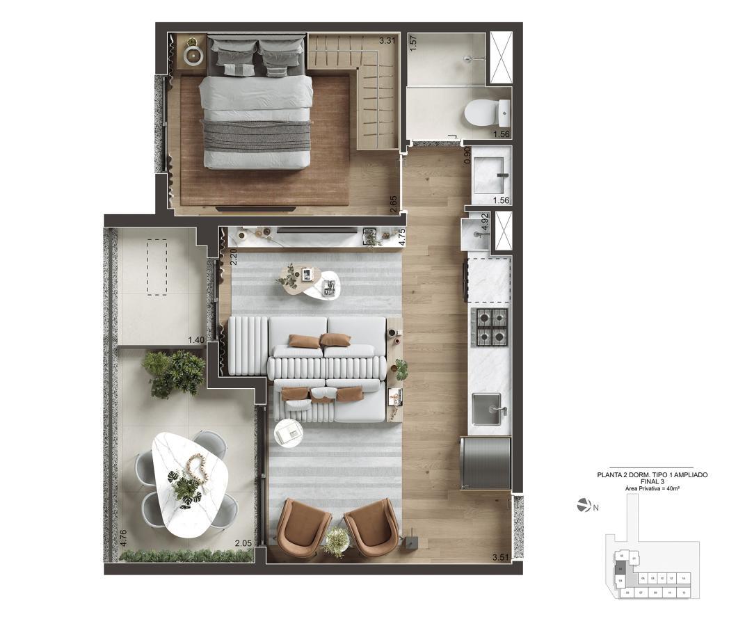 Apartamento, 2 quartos, 3042 m² - Foto 38