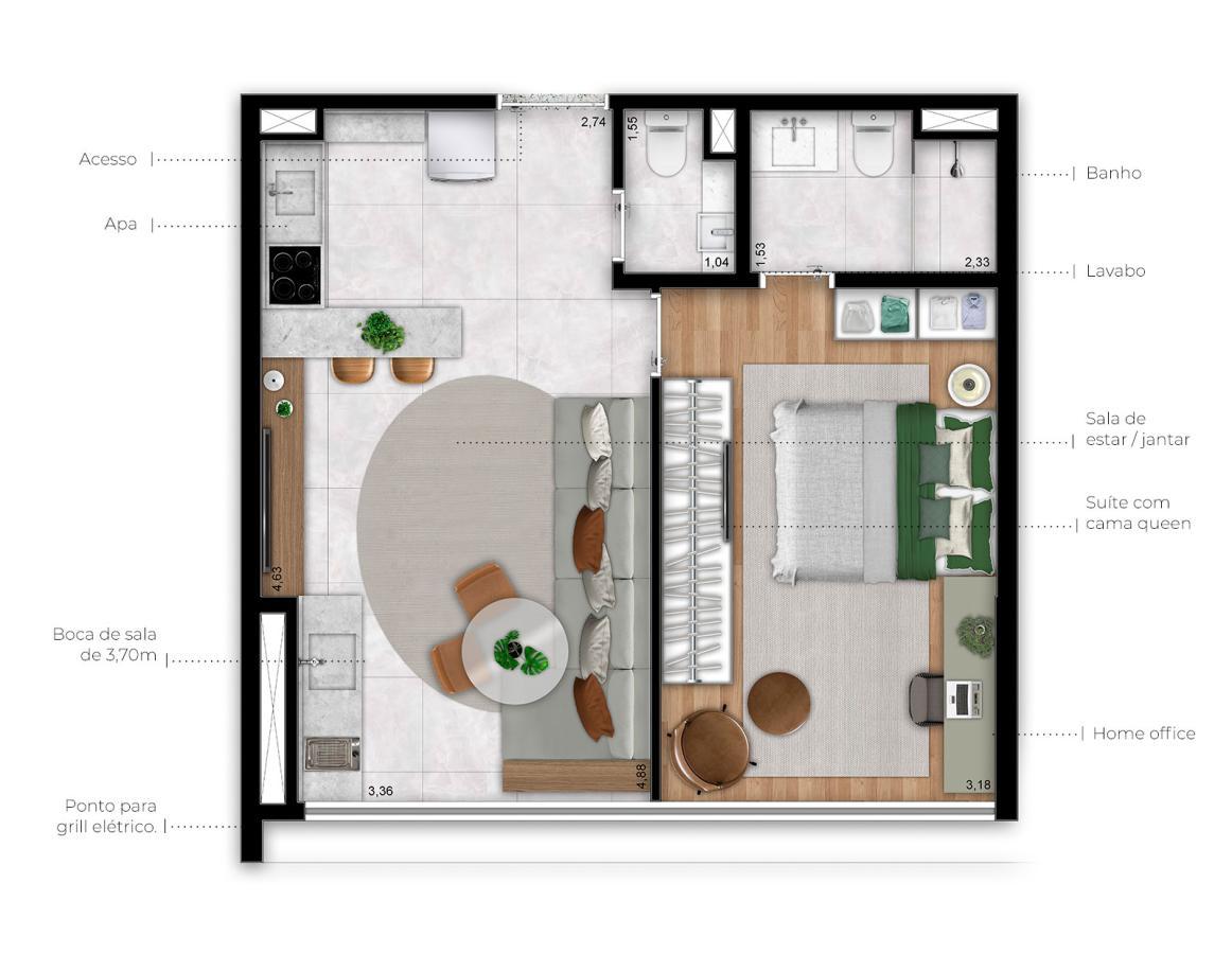 Apartamento, 2 quartos, 48125 m² - Foto 52