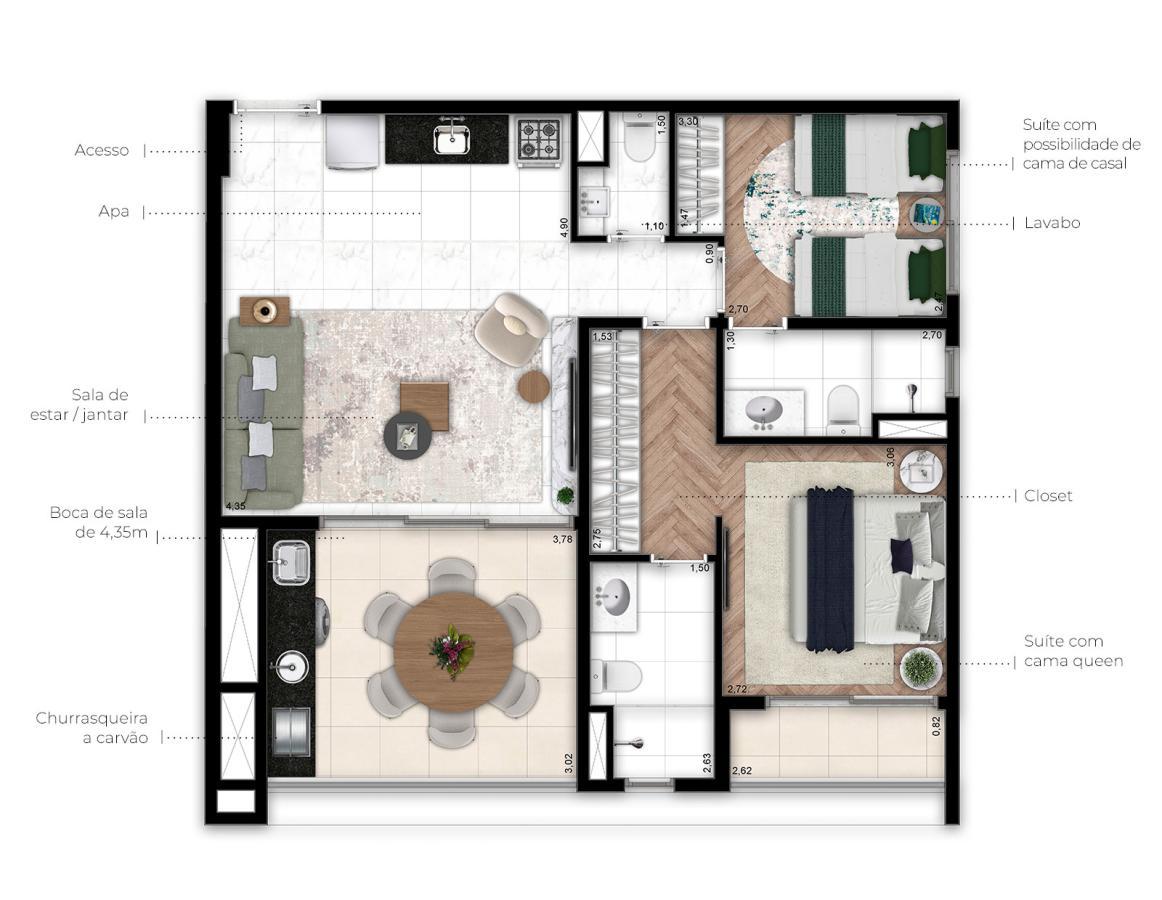 Apartamento, 2 quartos, 48125 m² - Foto 54