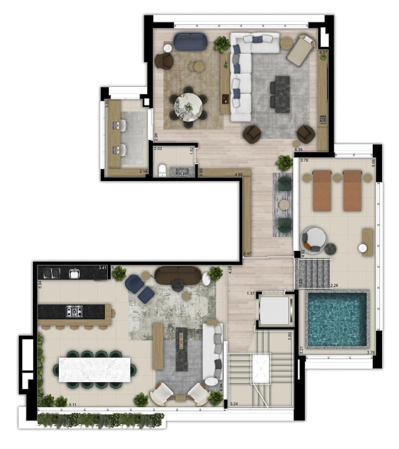 Apartamento, 4 quartos, 277342 m² - Foto 4