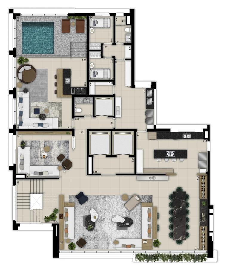 Apartamento, 4 quartos, 277342 m² - Foto 5