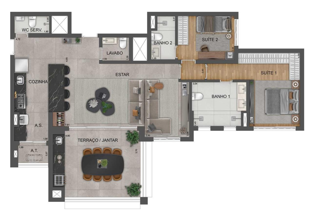 Apartamento, 4 quartos, 66135 m² - Foto 36