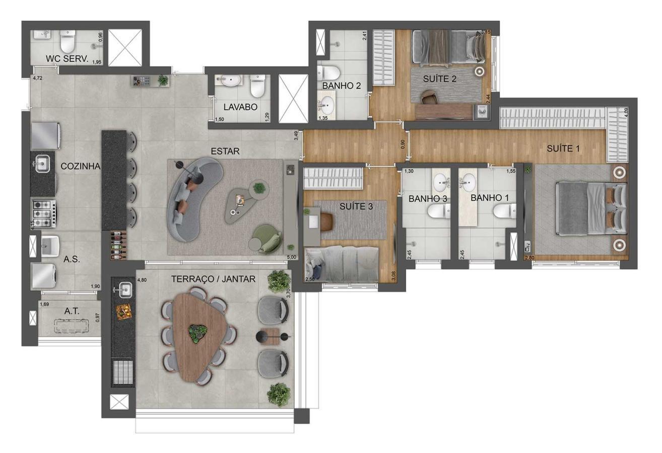 Apartamento, 4 quartos, 66135 m² - Foto 37