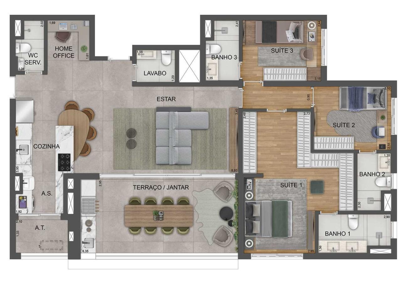 Apartamento, 4 quartos, 66135 m² - Foto 35