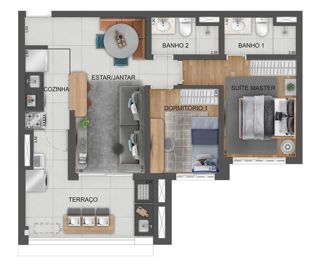 Apartamento, 4 quartos, 66135 m² - Foto 61