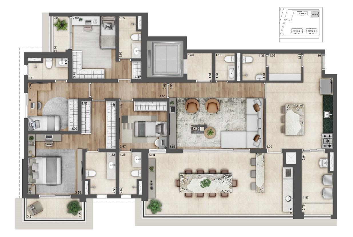 Apartamento, 4 quartos, 72350 m² - Foto 47