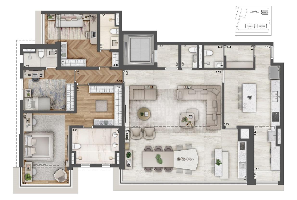 Apartamento, 4 quartos, 72350 m² - Foto 48