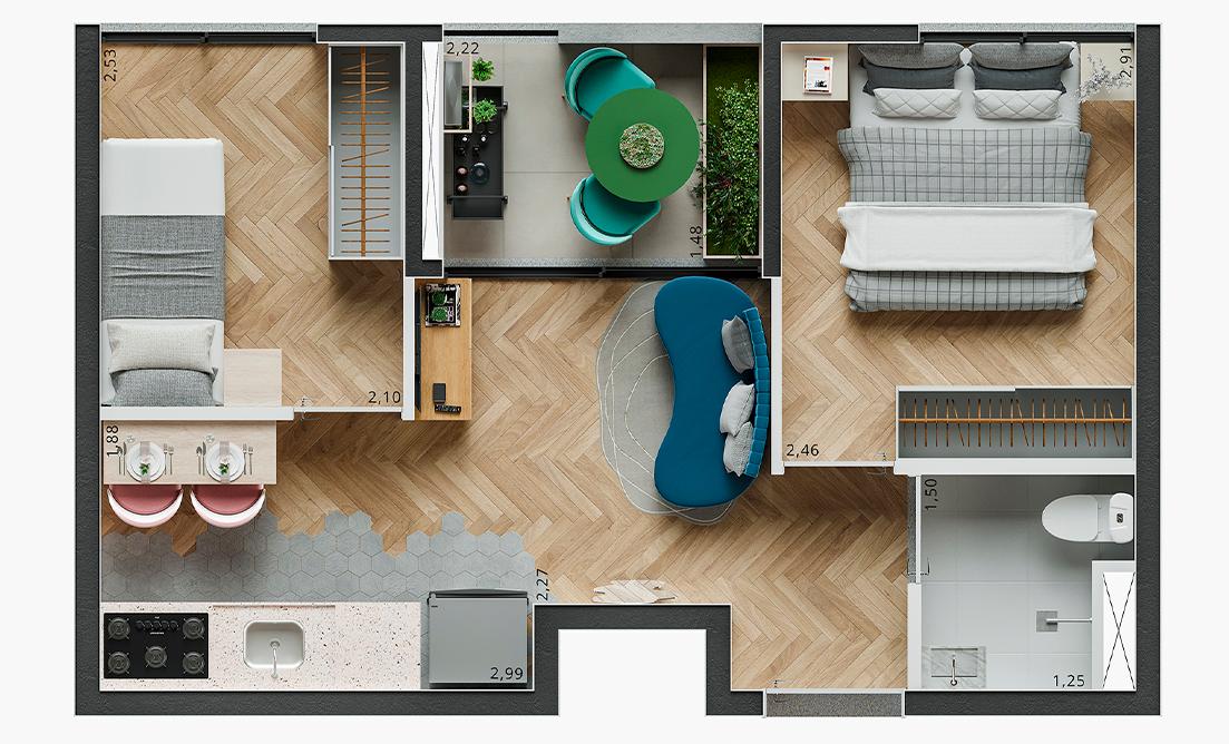 Casa, 2 quartos, 2434 m² - Foto 31