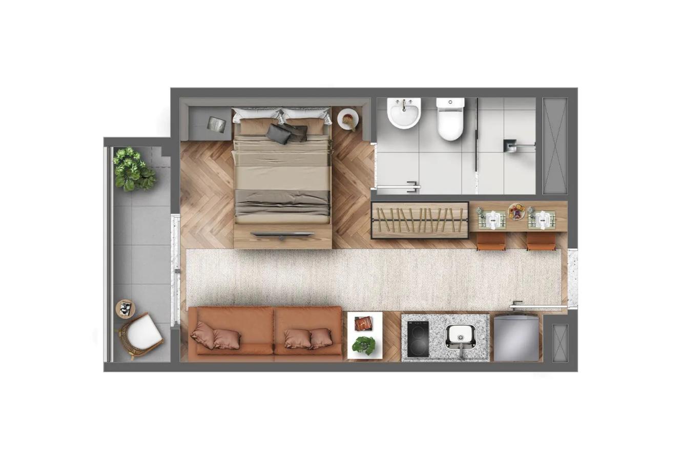 Apartamento, 1 quarto, 2529 m² - Foto 8