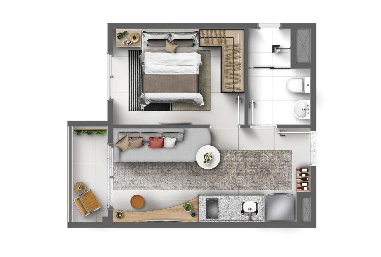 Apartamento, 1 quarto, 2529 m² - Foto 9