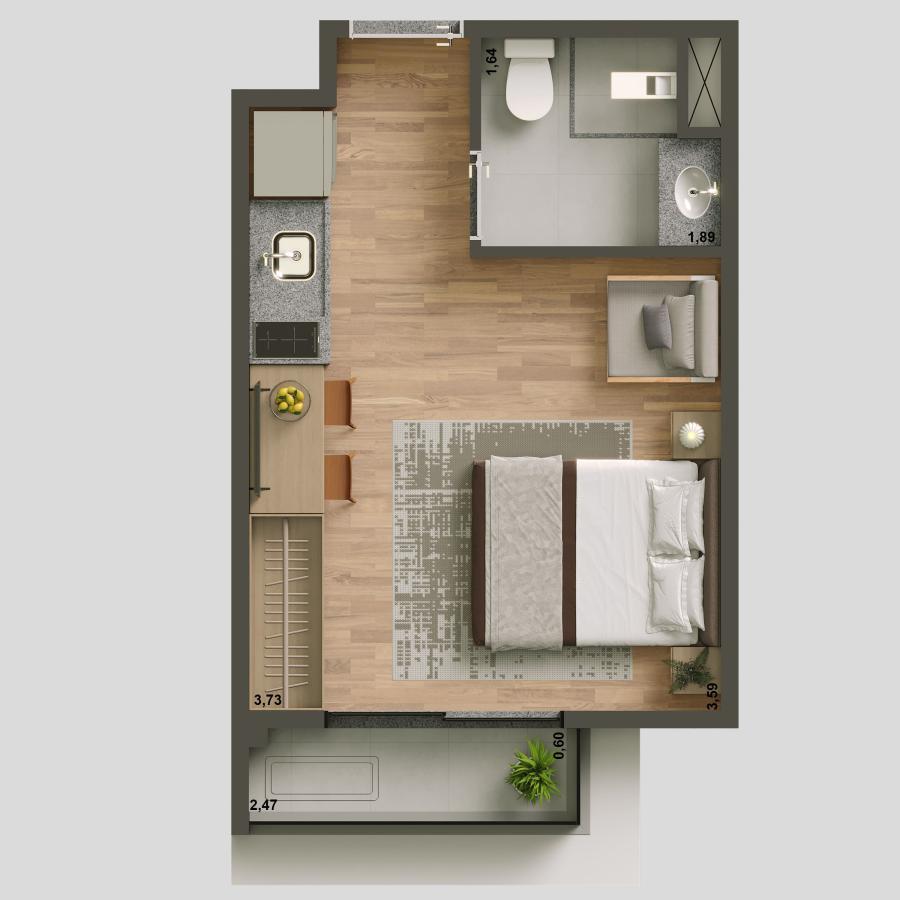 Apartamento, 1 quarto, 2429 m² - Foto 21