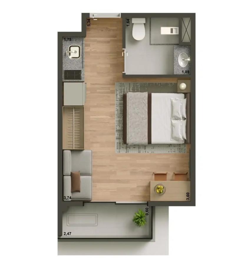 Apartamento, 1 quarto, 2429 m² - Foto 22
