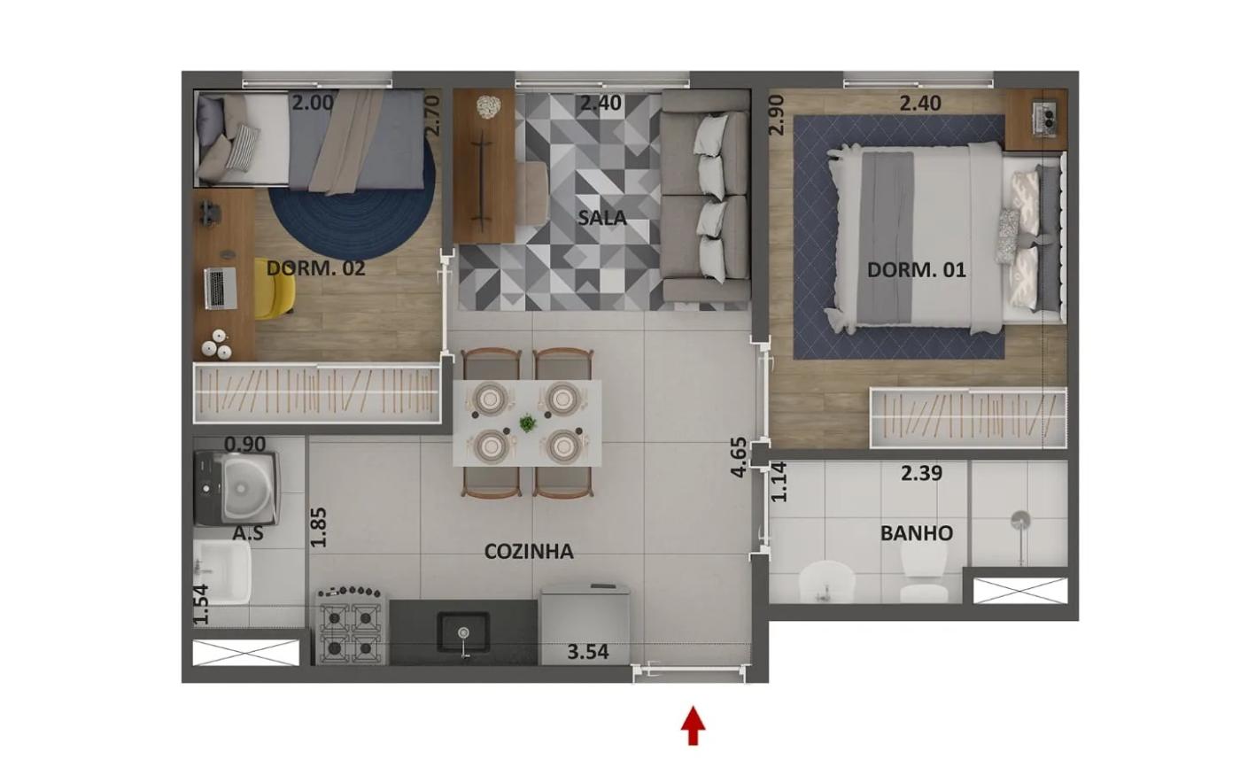 Casa, 2 quartos, 2645 m² - Foto 26
