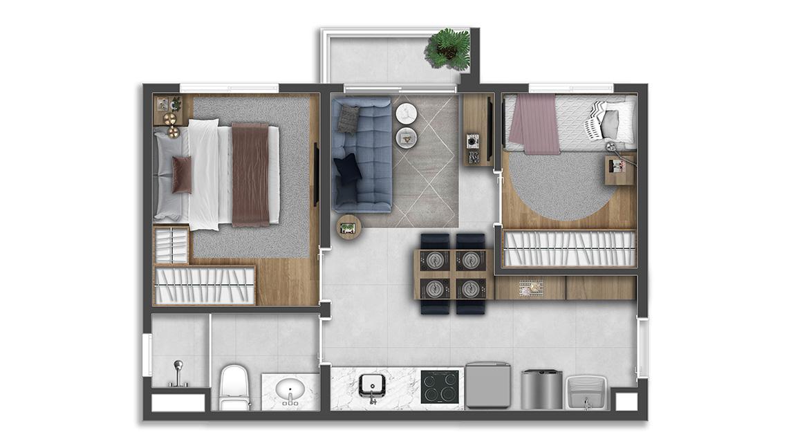 Casa, 2 quartos, 2436 m² - Foto 25