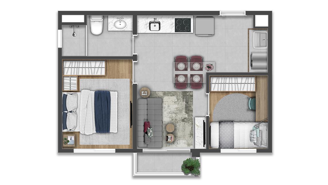 Casa, 2 quartos, 2436 m² - Foto 23
