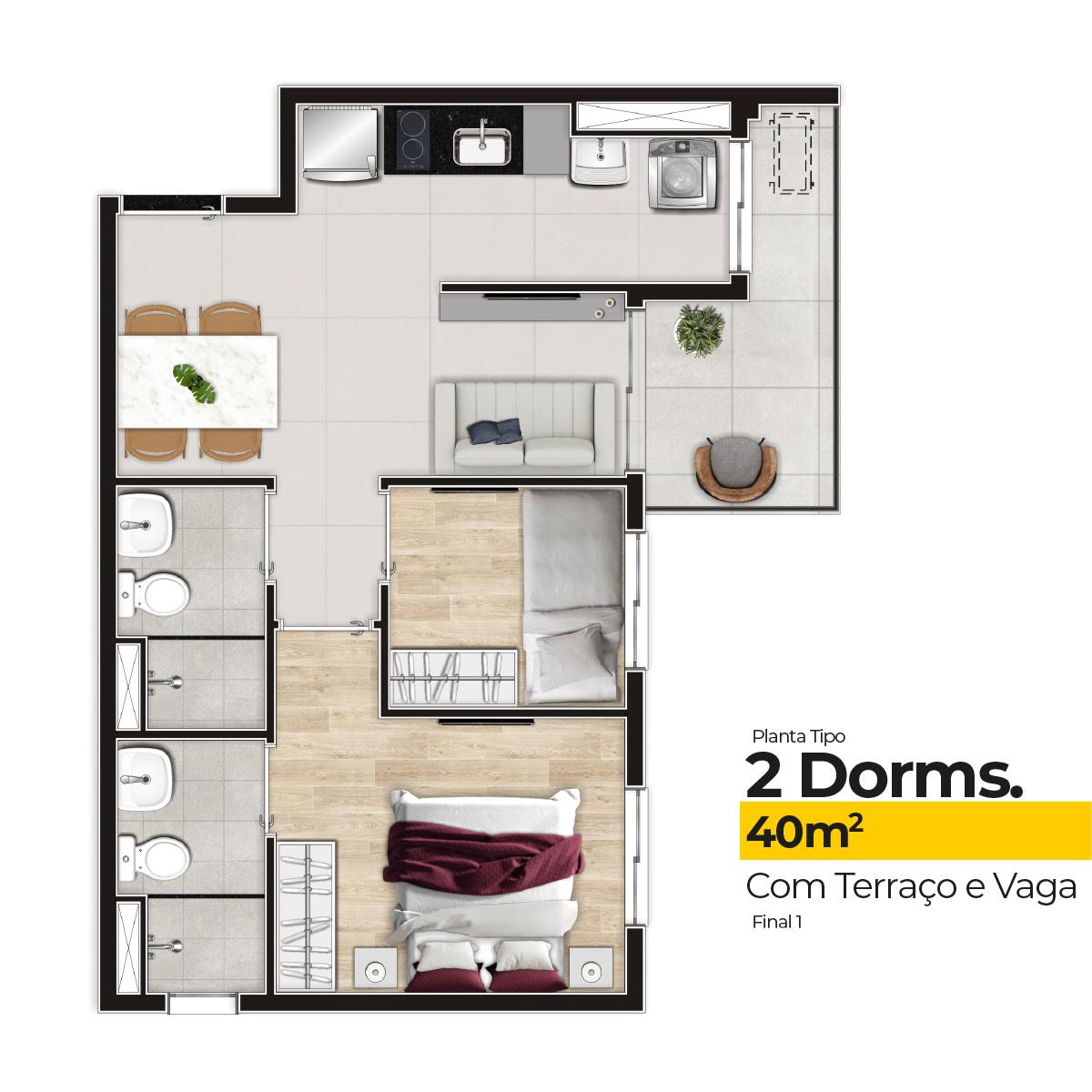 Apartamento, 2 quartos, 2440 m² - Foto 24
