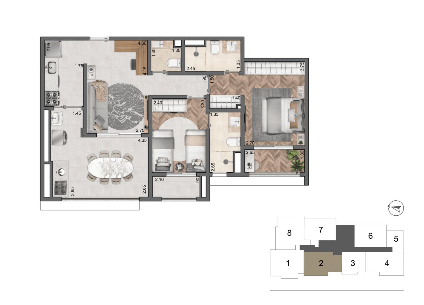 Apartamento, 3 quartos, 3288 m² - Foto 25