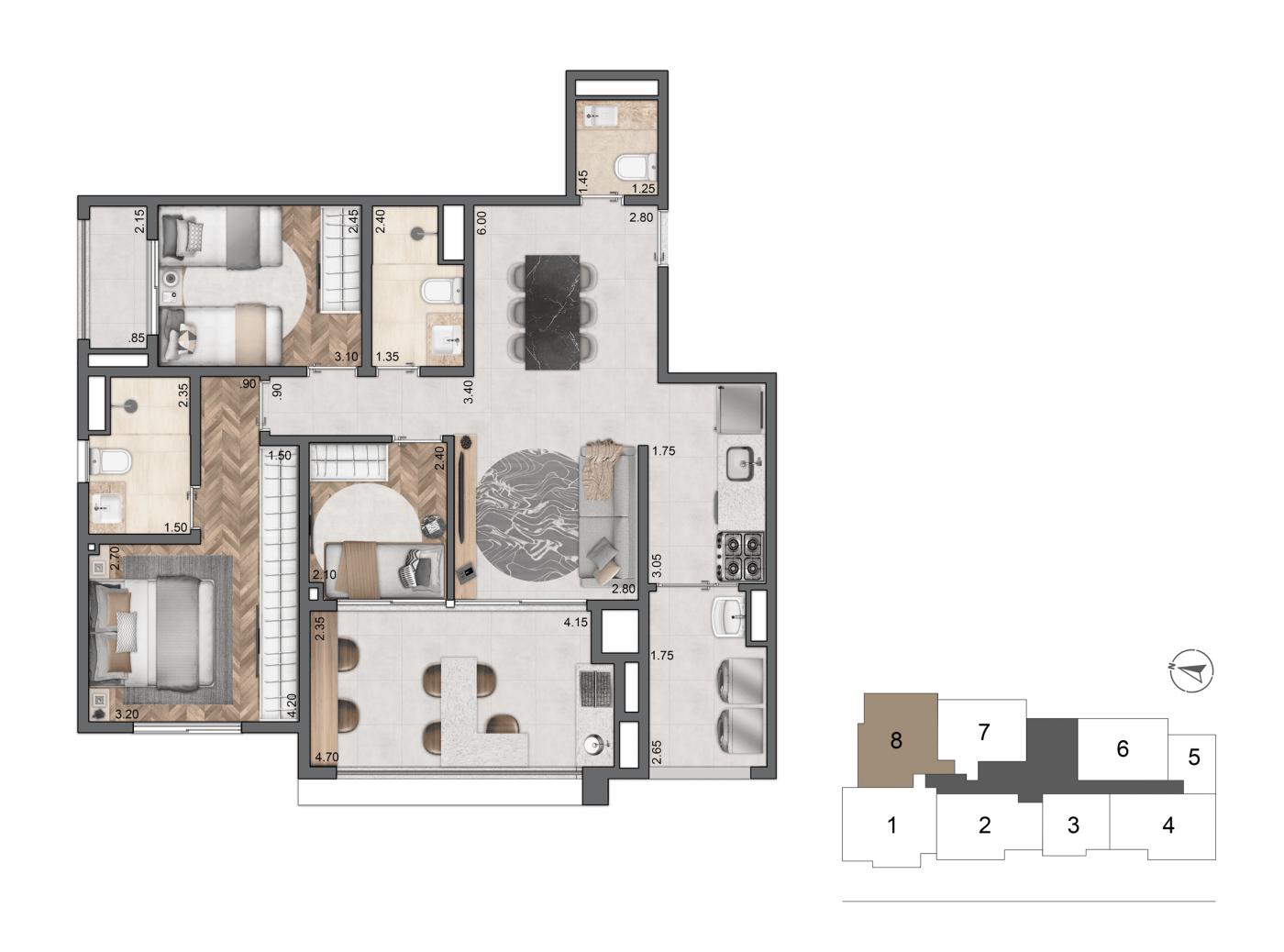 Apartamento, 3 quartos, 3288 m² - Foto 27