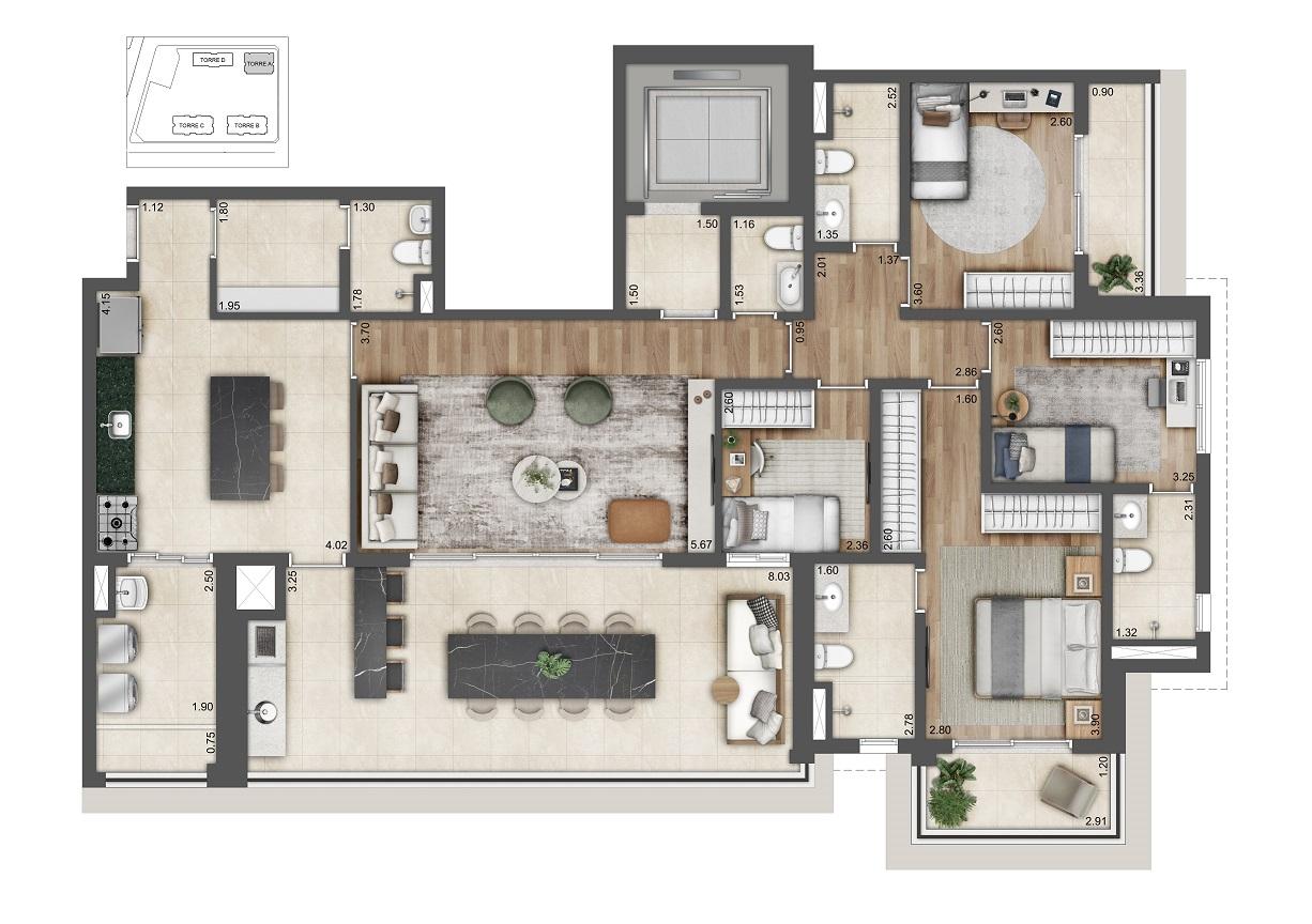 Apartamento, 4 quartos, 72350 m² - Foto 45
