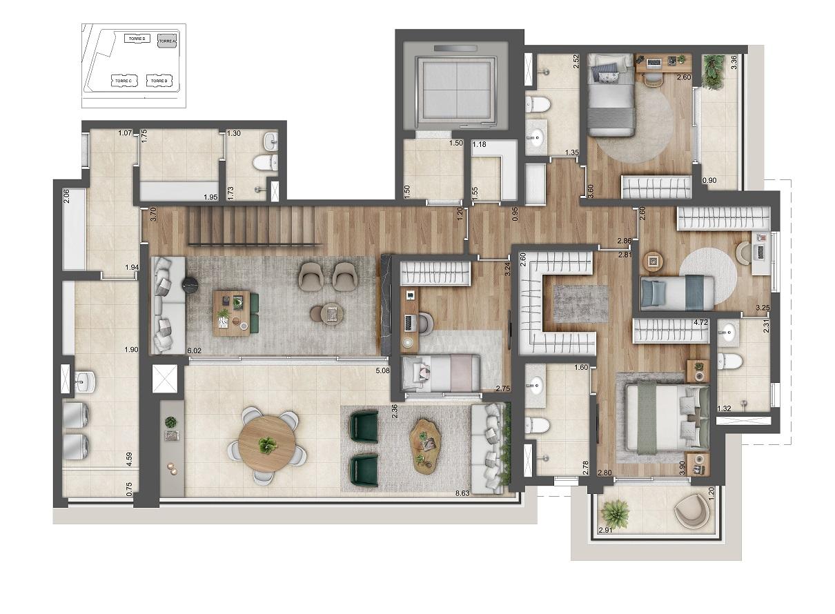 Apartamento, 4 quartos, 72350 m² - Foto 49
