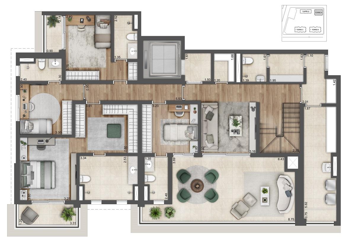 Apartamento, 4 quartos, 72350 m² - Foto 51